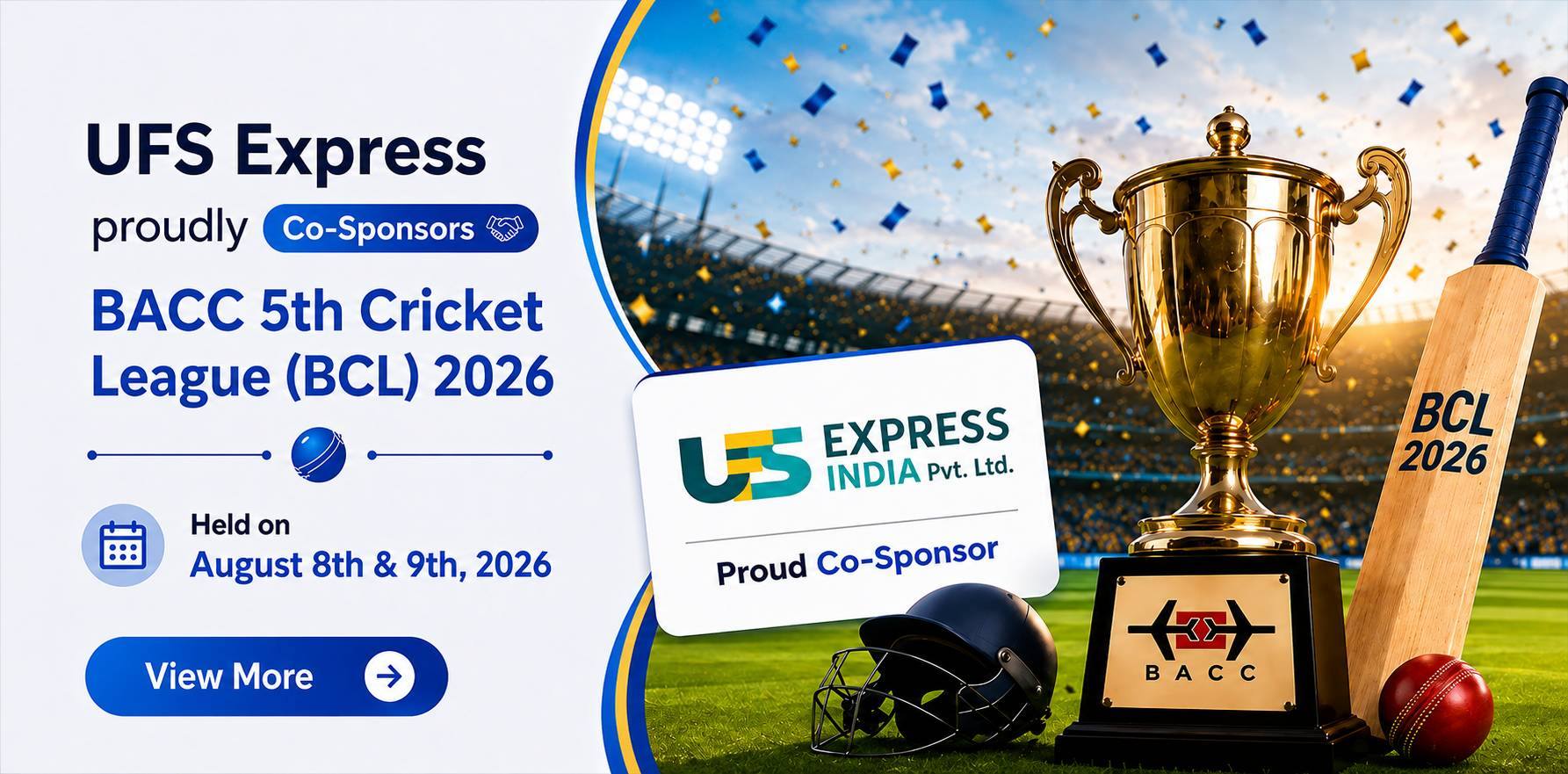 UFS Express proud co-sponsor of BACC 5th Cricket League (BCL) 2026